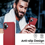 LeYi for Samsung-Galaxy-A07 Case with Screen Protector X1, Samsung Galaxy A07 Case 3 in 1 Rugged Shockproof Android Cover Funda A07