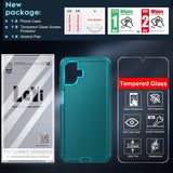 LeYi for Samsung-Galaxy-A07 Case with Screen Protector X1, Samsung Galaxy A07 Case 3 in 1 Rugged Shockproof Android Cover Funda A07