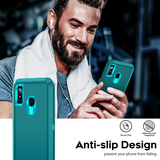 LeYi for Samsung-Galaxy-A10E Case with Screen Protector X1, Samsung Galaxy A10E Case 3 in 1 Rugged Shockproof Android Cover Funda A10E