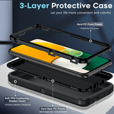 LeYi for Samsung-Galaxy-A13-5G Case with Screen Protector X1, Samsung Galaxy A13 5G Case 3 in 1 Rugged Shockproof Android Cover Funda A13 5G