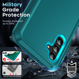 LeYi for Samsung-Galaxy-A13-5G Case with Screen Protector X1, Samsung Galaxy A13 5G Case 3 in 1 Rugged Shockproof Android Cover Funda A13 5G
