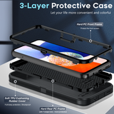 LeYi for Samsung-Galaxy-A14-5G Case with Screen Protector X1, Samsung Galaxy A14 5G Case 3 in 1 Rugged Shockproof Android Cover Funda A14 5G