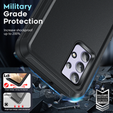 LeYi for SAM-A32-5G Case with Screen Protector X2, SAM A32 5G Case 3 in 1 Rugged Shockproof Android Cover Funda A32 5G