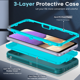 LeYi for SAM-A32-5G Case with Screen Protector X2, SAM A32 5G Case 3 in 1 Rugged Shockproof Android Cover Funda A32 5G