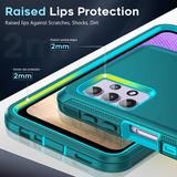 LeYi for SAM-A32-5G Case with Screen Protector X2, SAM A32 5G Case 3 in 1 Rugged Shockproof Android Cover Funda A32 5G