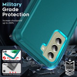 LeYi for Samsung-Galaxy-S21-FE Case with Screen Protector X1, Samsung Galaxy S21 FE Case 3 in 1 Rugged Shockproof Android Cover Funda S21FE