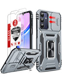 LeYi Samsung A15 5G Phone Case: A15 5G Screen Protector, Magnetic Rotatable Kickstand, Heavy Duty Shockproof