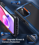 LeYi for Galaxy A03S Phone Case, with Screen Protector for Women, Dual Layer Protective Hard PC Back & Soft Bumper Resilient Shock Absorb Case for Samsung A03S Case