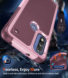 LeYi for Moto G-Play-2023 Case, with Screen Protector for Women, Dual Layer Protective Hard PC Back & Soft Bumper Resilient Shock Absorb Case for Motorola G Play 2023 Case