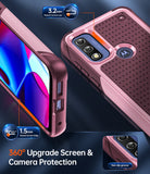 LeYi for Moto G-Play-2023 Case, with Screen Protector for Women, Dual Layer Protective Hard PC Back & Soft Bumper Resilient Shock Absorb Case for Motorola G Play 2023 Case