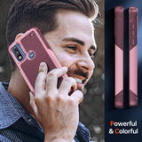 LeYi for Moto G-Play-2023 Case, with Screen Protector for Women, Dual Layer Protective Hard PC Back & Soft Bumper Resilient Shock Absorb Case for Motorola G Play 2023 Case