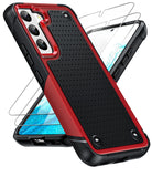 LeYi for Samsung Galaxy S22 5G Case with Screen Protector, Dual Layer Shockproof Protective Hard PC Back & Soft Bumper Resilient Shock Absorb Case for Samsung S22