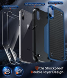 LeYi for iPhone X/XS Case with Screen Protector, Dual Layer Protective Hard PC Back & Soft Bumper Resilient Shock Absorb Case Cover for iPhone X/XS Phone