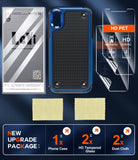 LeYi for iPhone X/XS Case with Screen Protector, Dual Layer Protective Hard PC Back & Soft Bumper Resilient Shock Absorb Case Cover for iPhone X/XS Phone