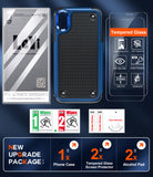 LeYi for iPhone XS Max Case with Screen Protector, Dual Layer Protective Hard PC Back & Soft Bumper Resilient Shock Absorb Case Cover for iPhone XS Max Phone