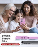 LeYi for Moto Edge 2026 Case: Compatible with Mag-Safe, Military-Grade Matte Translucent Soft-Touch Skin Funda para moto edge 2026