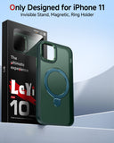 LeYi for iPhone-11 Case: with Magnetic Ring Stand for MagSafe