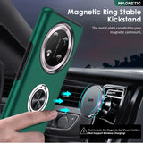 LeYi for Honor Magic7 Lite-5G Case with Lens Protector, Shockproof Heavy Duty Protective Slim Fit Honor Magic7 Lite 5G Cell Phone Case Cover with Rotatable Ring Holder Magnetic Kickstand for Women