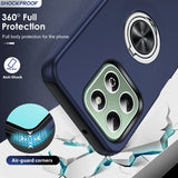 LeYi for Honor X6b 4G Case with Glass Screen Protector, Shockproof Heavy Duty Protective Slim Fit Honor X6b 4G Cell Phone Case Cover with Rotatable Ring Holder Magnetic Kickstand for Women