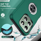 LeYi for Honor X6b 4G Case with Glass Screen Protector, Shockproof Heavy Duty Protective Slim Fit Honor X6b 4G Cell Phone Case Cover with Rotatable Ring Holder Magnetic Kickstand for Women