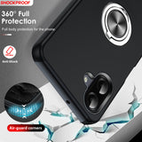 LeYi for Samsung Galaxy A07 4G Case with Glass Screen Protector and Lens Protector, Shockproof Heavy Duty Protective Slim Fit Samsung Galaxy A07 4G Cell Phone Case Cover with Rotatable Ring Holder Magnetic Kickstand for Women