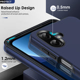 LeYi for Samsung Galaxy A07 4G Case with Glass Screen Protector and Lens Protector, Shockproof Heavy Duty Protective Slim Fit Samsung Galaxy A07 4G Cell Phone Case Cover with Rotatable Ring Holder Magnetic Kickstand for Women