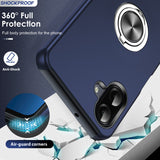 LeYi for Samsung Galaxy A07 4G Case with Glass Screen Protector and Lens Protector, Shockproof Heavy Duty Protective Slim Fit Samsung Galaxy A07 4G Cell Phone Case Cover with Rotatable Ring Holder Magnetic Kickstand for Women