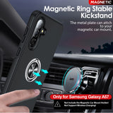 LeYi for Samsung Galaxy A57 5G Case with Glass Screen Protector and Lens Protector, Shockproof Heavy Duty Protective Slim Fit Samsung Galaxy A57 5G Cell Phone Case Cover with Rotatable Ring Holder Magnetic Kickstand for Women