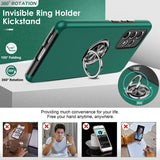 LeYi for Samsung Galaxy A53 5G Case with Glass Screen Protector, Shockproof Heavy Duty Protective Slim Fit Samsung Galaxy A53 5G Cell Phone Case Cover with Rotatable Ring Holder Magnetic Kickstand for Women