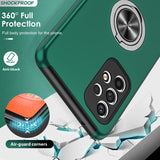 LeYi for Samsung Galaxy A53 5G Case with Glass Screen Protector, Shockproof Heavy Duty Protective Slim Fit Samsung Galaxy A53 5G Cell Phone Case Cover with Rotatable Ring Holder Magnetic Kickstand for Women