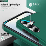 LeYi for Samsung Galaxy S25 FE Case with Glass Screen Protector and Lens Protector, Shockproof Heavy Duty Protective Slim Fit Samsung Galaxy S25 FE Cell Phone Case Cover with Rotatable Ring Holder Magnetic Kickstand for Women