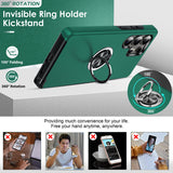 LeYi for Samsung Galaxy S25 Ultra Case with Glass Screen Protector, Shockproof Heavy Duty Protective Slim Fit Samsung Galaxy S25 Ultra Cell Phone Case Cover with Rotatable Ring Holder Magnetic Kickstand for Women