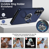 LeYi for Samsung Galaxy S26 Plus Case with Glass Screen Protector and Lens Protector, Shockproof Heavy Duty Protective Slim Fit Samsung Galaxy S26 Plus Cell Phone Case Cover with Rotatable Ring Holder Magnetic Kickstand for Women