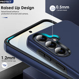 LeYi for Samsung Galaxy S26 Plus Case with Glass Screen Protector and Lens Protector, Shockproof Heavy Duty Protective Slim Fit Samsung Galaxy S26 Plus Cell Phone Case Cover with Rotatable Ring Holder Magnetic Kickstand for Women