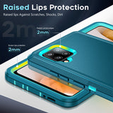 LeYi for Samsung-Galaxy-A42-5G Case with Screen Protector X1, SAM A42 5G Case 3 in 1 Rugged Shockproof Android Cover Funda A42 5G