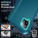LeYi for Samsung-Galaxy-A42-5G Case with Screen Protector X1, SAM A42 5G Case 3 in 1 Rugged Shockproof Android Cover Funda A42 5G