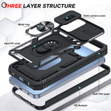 LeYi Samsung A15 5G Phone Case: A15 5G Screen Protector, Magnetic Rotatable Kickstand, Heavy Duty Shockproof