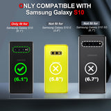 LeYi for Samsung Galaxy S10 Phone Case, with Camera Lens Cover Slider, Ring Stand Holder Military Grade Protective Shockproof Armour Cover for Samsung S10