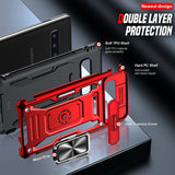 LeYi for Samsung Galaxy S10 Phone Case, with Camera Lens Cover Slider, Ring Stand Holder Military Grade Protective Shockproof Armour Cover for Samsung S10