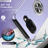 LeYi for Google Pixel 10A Case with Glass Screen Protector and Lens Protector, Shockproof Heavy Duty Protective Slim Fit Google Pixel 10A Cell Phone Case Cover with Rotatable Ring Holder Magnetic Kickstand for Women