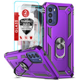 LeYi for Motorola Moto G 5G 2022 Case, Motorola G 2022 Phone Case with Glass Screen Protector Replacement, Military-Grade Shockproof Magnetic Ring Stand Cell Android Case Cover