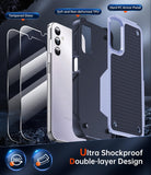 LeYi for Sansung Galaxy A14 4G/5G Phone Case, Phone Case Glalxy A14 with Screen Protector for Women, Dual Layer Protective Hard PC Back & Soft Bumper Resilient Shock Absorb Cover