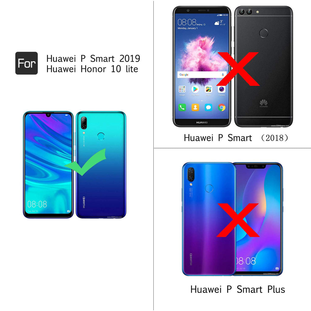 TIYA Case Clear for Huawei P Smart 2019/Honor 10 Lite/Nova Lite 3 TPU Four  Corners Cover Transparent Soft
