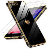 LeYi for iPhone 8 Plus/ 7 Plus Case: with Tempered Glass Screen Protector [2 Pcs]+ Full Camera Lens Protection
