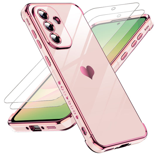 LeYi for Samsung Galaxy A56 5G Case: with Tempered Glass Screen Protector [2 Pcs]+ Full Camera Lens Protection
