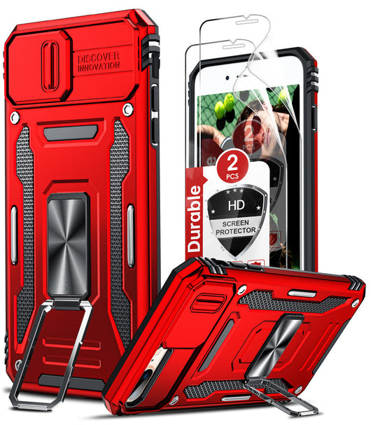 LeYi Compatible for iphone 6/7/8 Plus Phone Case: iphone 6/7/8 Plus Case with Screen Protector 2 PCS, Heavy Duty Protection para 6/7/8 Plus Case