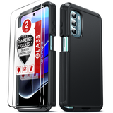 LeYi for Moto-G-Stylus-2022 Case with Screen Protector X2, Moto G Stylus 2022 Case 3 in 1 Rugged Shockproof Android Cover Funda para G Stylus2022