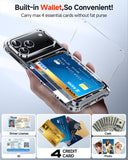 LeYi for iPhone-17-Pro Wallet Case: Card Holder Cover Funda para Military Grade Heavy Duty Protective Women Phone17 Pro case