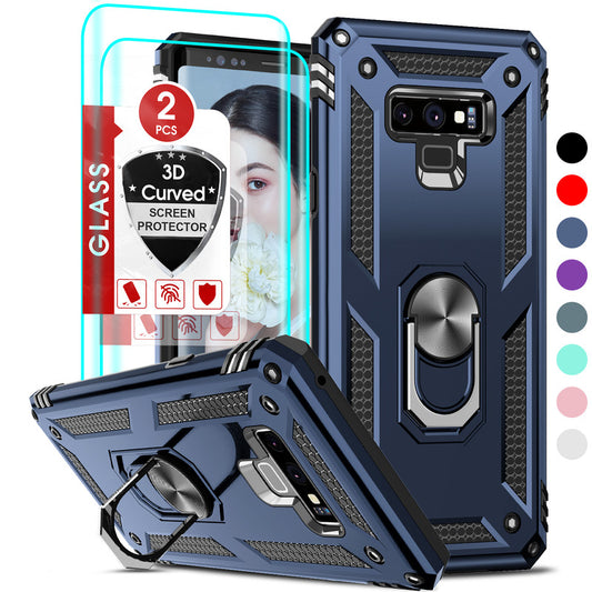 LeYi for Samsung Galaxy Note 9 Phone Case, Samsung Note 9 Phone Case with Screen Protector Replacement, Military-Grade Shockproof Magnetic Ring Stand Cell Android Case Cover