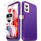 LeYi for Moto-G-Power-2021 Case with Screen Protector X2, Moto G Power 2021 Case 3 in 1 Rugged Shockproof Android Cover Funda para GPower 2021